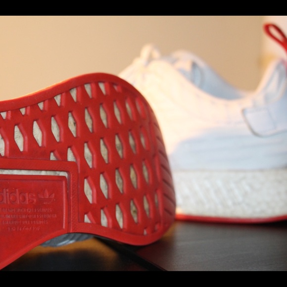 Adidas NMD R1 Red and White Size 11.5 - Picture 5 of 5